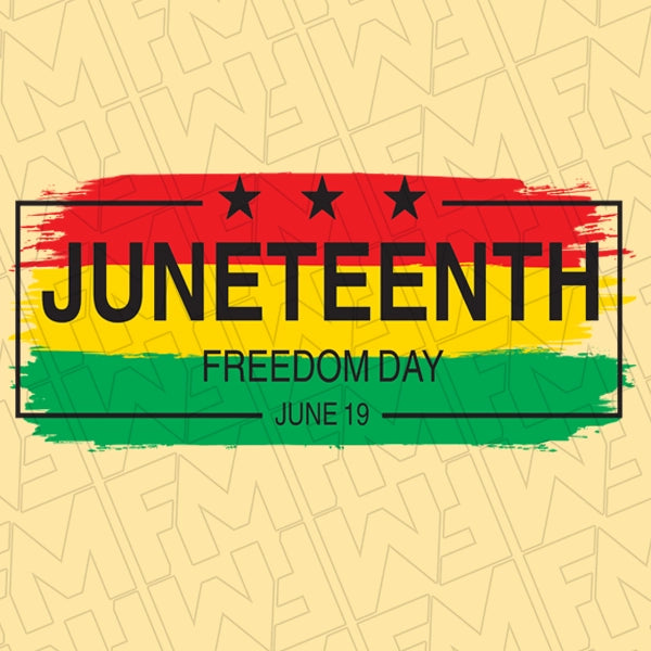 3 Stars Juneteenth Freedom Day Juneteenth DTF Transfer applied to a shirt