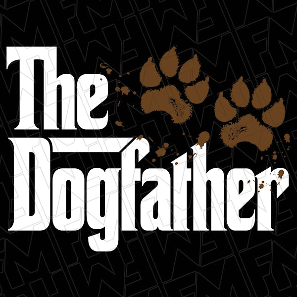 The Dogfather Funny Dog Dad DTF TransferFathers Day  applied to a shirt